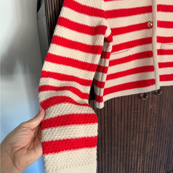 a new day Red and Cream Striped Cardigan - Picture 3 of 4